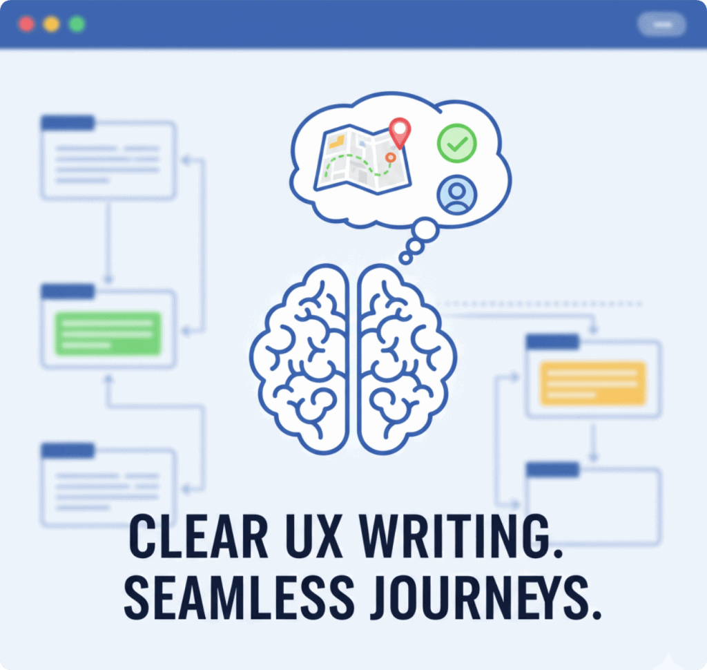 Une rédaction claire de l'UX, des parcours fluides