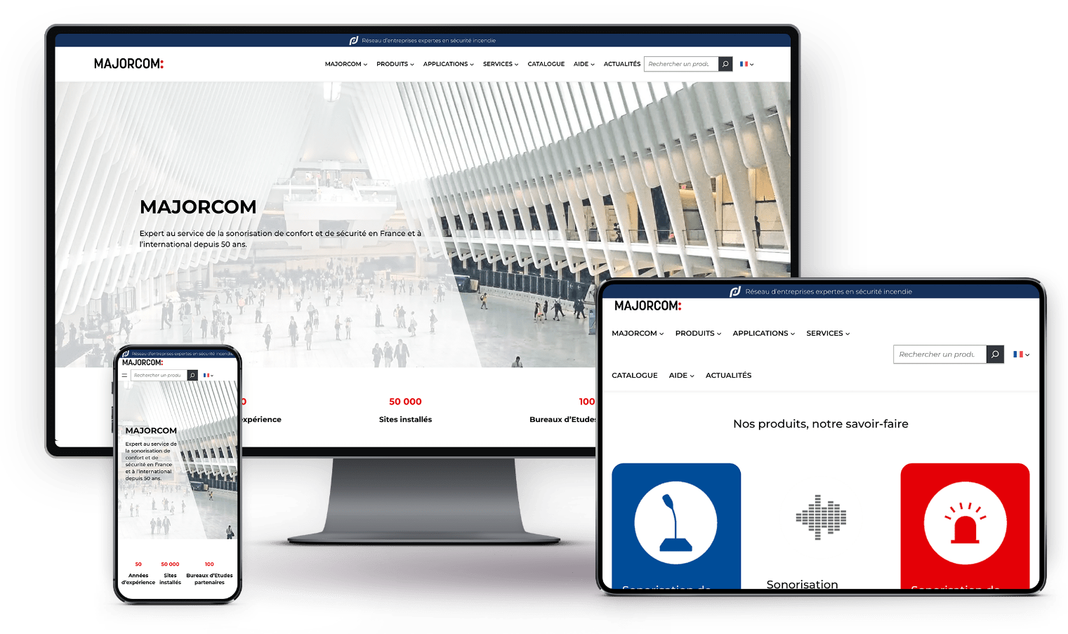 Majorcom responsive website